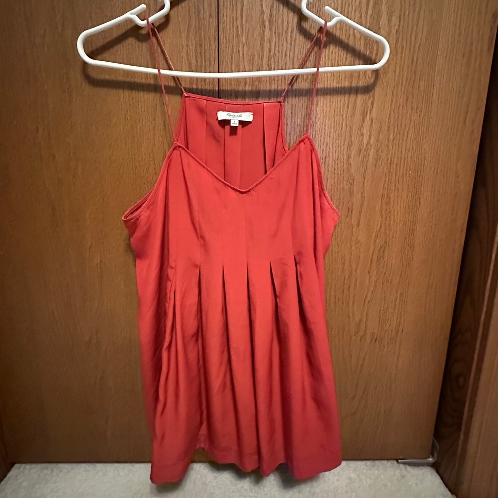 Madewell red tank top, size 6